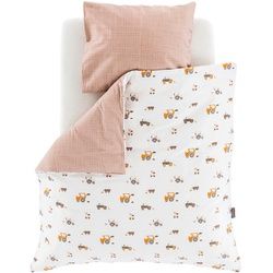 Träumeland Babybettwäsche , Multicolor , Textil , Traktor , 80x80 cm , pflegeleicht, atmungsaktiv, hautfreundlich, bügelleicht, schadstoffgeprüft, weiche und anschmiegsame Oberfläche , Schlafen, Babybettausstattung, Babybettwäsche