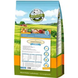 Bellfor Kaltgepresstes Trockenfutter für Welpen und Junge Hunde mit Huhn - Wiesen-Schmaus Junior Futter 4 kg