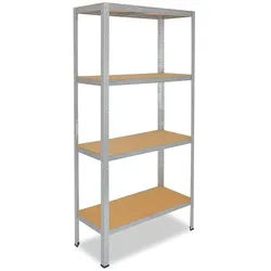shelfplaza HOME 180x120x60 cm Schwerlastregal in verzinkt mit 4 Böden und 175 kg Traglast pro Boden