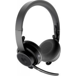 Logitech Headset Zone Wireless MS, Bluetooth, Stereo Ladefunktion Qi, schwarz, Business