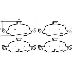 Bremsbelagsatz BREMBO P 85 160X, Xtra, Vorne