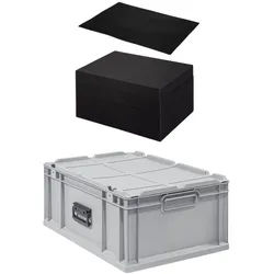 PROREGAL Eurobox NextGen Portable mit Rasterschaumstoff (Stanzung 1,5x1,5cm) + Schaumstoffeinlage | HxBxT 23,5x40x60cm | 44 Liter