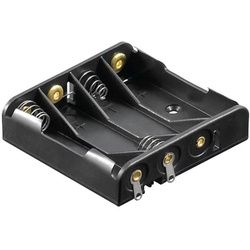 Batteriehalter , 4x Micro "AAA" mit Lötanschluss