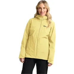 Jack Wolfskin Ganzjahresjacke Moonrise 3in1 2025 (wasser- winddicht, mit Fleece-Innenjacke) lemongelb Damen