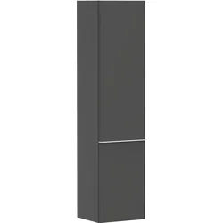 hansgrohe Xelu Q Halbhochschrank, 400x350x1650, 2 Türen, Türanschlag rechts, 3 Glasfachböden, 54140700, Farbe: Möbel Diamantgrau Matt/Griff Mattweiß