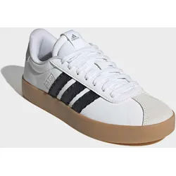 Sneaker ADIDAS SPORTSWEAR "VL COURT 3.0", Damen, Gr. 38,5, cloud weiß, core schwarz, orbit grau, Leder, Textil, Schuhe Sneaker
