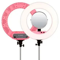 Caruba Ringleuchte Vlogger 18 Zoll LED-Set Economy mit Tasche rosa