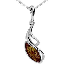 OSTSEE-SCHMUCK Kette mit Anhänger Ostsee-Schmuck Kette mit Anhänger Cady Kette mit Anhänger Cady (2-tlg) silberfarben 45 cm