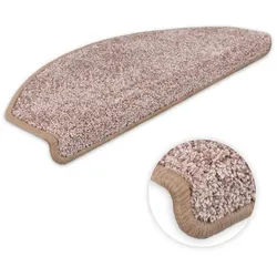 Metzker® Stufenmatte Stufenmatten Ventura Halbrund Alt-Rosa 15 Stück, halbrund, Höhe: 8 mm, 15 Stück im Set rosa
