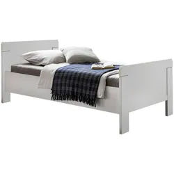 Mid.you Bett , Weiß , Holzwerkstoff , 100x200 cm , in verschiedenen Größen erhältlich, für Lattenrost geeignet , Schlafzimmer, Komplette Schlafzimmer und Serien, Schlafzimmerserien