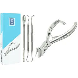 SMI Nagelzange Kopfschneider Nagelhautschieber Eckenheber Fußpflege set, Hand- und Fußpflegeset, 4-tlg., mit Kopfschneider Fußpflege set silberfarben