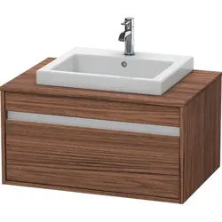 Duravit Ketho Konsolenwaschtischunterbau wandhängend Nussbaum dunkel Matt 800x550x426 mm - KT6794021 KT679402121