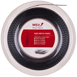 MSV Tennissaite Hepta Twist (Haltbarkeit+Spin) anthrazit 200m Rolle