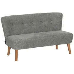 Max Winzer® Kindersofa Dolly 2-Sitzer, mit dekorativer Knopfheftung grau