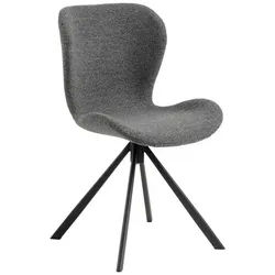 Xxxl Stuhl , Anthrazit , Textil , konisch, Flachrohr , 46.5x81x53 cm , Sitzfläche 360° drehbar , Esszimmer, Stühle, Polsterstühle