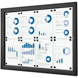 Showdown Displays Abschließbarer Schaukasten »SCS« 8x A4 (A1) schwarz, 96.1x69.6x2.3 cm