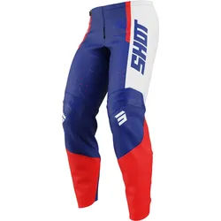 Shot Draw League Kinder Motocross Hose, weiss-rot-blau, Größe 6/7