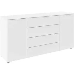 LeGer Home by Lena Gercke Kommode Kommode Sideboard Schubladenkommode SERINA eleganter Eyecatcher (inkl. SOFT-CLOSE-FUNKTION), mit 4 Schubkästen und 2 Türen sowie Metallgriffen MADE IN GERMANY weiß
