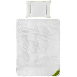 Patinio Kinderbettset , Weiß , Textil , Füllung: Polyester , 100x135 cm , Textiles Vertrauen - Oeko-Tex® , für Hausstauballergiker geeignet, Aloe Vera versiegelt, feuchtigkeitsregulierend, weich und anschmiegsam, formstabil, für alle Schlafpositionen geeignet , Schlafen, Babybettausstattung, Babydecken & Babykissen, Babydecken