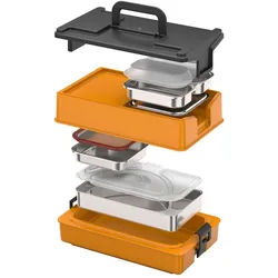 Rieber Speisentransportbehälter, thermoport 10 KW Set 2, Kunststoff, für Essen, Beilage u. Kaltspeise