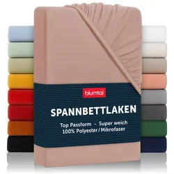 Blumtal Spannbettlaken 200/220/30 cm Rosa , Textil , 200x220 cm , Oeko-Tex® Standard 100 , Heimtextilien, Bettwäsche & Leintücher, Leintücher, Bettlaken