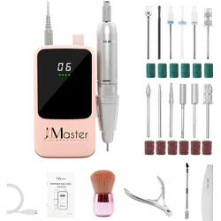 JCMASTER Nagelfräser 35000 Umin Gelnägel & Acrylnägel Profi 5200mAh LCD Display