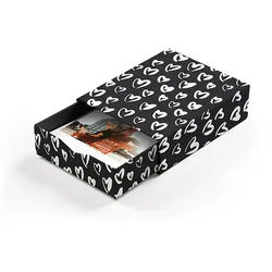 Bilderbox mit 10 Fotos im Design "Herzklopfen Black"