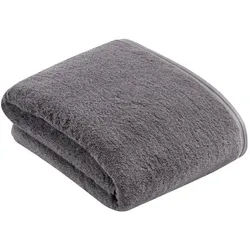 Vossen Badetuch , Dunkelgrau , Textil , Uni , 100x150 cm , Made in Austria, Oeko-Tex® Standard 100, Oeko-Tex® Made IN Green, V-Label Vegan , saugfähig, Aufhängeschlaufe, angenehm weich, hochwertige Qualität, Bordüre, schadstoffgeprüft, vegan , Heimtextilien, Badtextilien, Badetücher