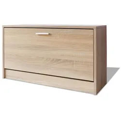 vidaXL Schuhschrank NA Schuhregal Schuhschrank Schuhbank Eiche 80x24x45 cm braun