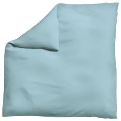 Schlafgut Bettdeckenbezug , Hellblau , Textil , Uni , 200x200 cm , Textiles Vertrauen - Oeko-Tex®, AZO-frei, Bsci, Oeko-Tex® Standard 100, Oeko-Tex® Made IN Green , pflegeleicht, atmungsaktiv, bügelleicht, schadstoffgeprüft, weiche und anschmiegsame Oberfläche, bio , Heimtextilien, Bettwäsche & Leintücher, Bettwäsche, Jersey-bettwäsche