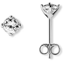 ONE ELEMENT Paar Ohrhänger Zirkonia Ohrringe Ohrstecker aus 925 Silber, Ausdruck von Individualität – dezent, bedeutungsvoll, nah am Herzen silberfarben
