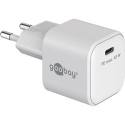 Goobay USB-CTM PD Schnellladegerät Nano (45 W) weiß - 1x USB-CTM-Anschluss (Power Delivery) - weiß