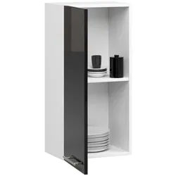 Raumhirsch Furniture Hängeschrank Moderner Hängeschrank Küche - Elegantes Design - Oberschrank Modularer Wandschrank Küche, 40 cm, mit Soft-Close Mechanismus schwarz|weiß 40 cm x 72 cm x 30 cm