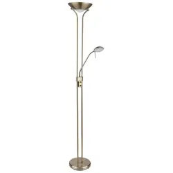 GLOBO LIGHTING LED Stehlampe, LED-Leuchtmittel fest verbaut, Stehlampe Deckenfluter LED dimmbar mit Leselampe LED-Stehlampen