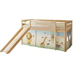 Mid.you Spielbett , Multicolor, Kieferfarben , Holz , Kiefer , massiv , seitenverkehrt montierbar , 90x200 cm , nur für Rollroste geeignet, in verschiedenen Farben erhältlich, Stoffauswahl , Babymöbel & Kindermöbel, Kinderzimmer & Jugendzimmer, Kinderbetten, Spielbetten