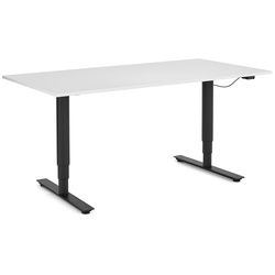 Schreibtisch W-Life E-Table Wagner schwarz, Designer Peter Wagner, 59-125 cm. Tischplatte 2.2x180x80 cm