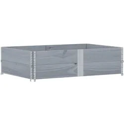 vidaXL Hochbeet 150 x 100 x 41 cm Pflanzkasten Grau 150x100 cm Massivholz Kiefer grau