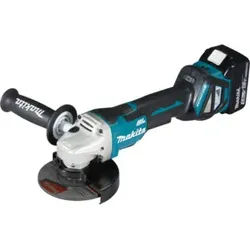 Makita Akku-Winkelschleifer 18 V / 5,0 Ah, 2 Akkus + Ladegerät im MAKPAC DGA515RTJ