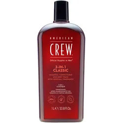 American Crew 3In1 Classic Shampoo, Conditioner & Body Wash 1Liter