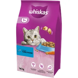 WHISKAS Adult 14 kg - Trockenfutter für ausgewachsene Katzen, mit leckerem Thunfisch