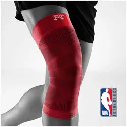Bauerfeind Sports Comp.Knee Support,nba rot, bulls (ROT-BUL) XL
