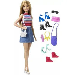Barbie: Barbie-Puppe mit 11 Zubehörteilen