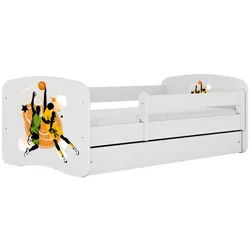 Raumhirsch Furniture Kinderbett Basketball mit Schublade 180/80 90/61/184 , Weiß , Holzwerkstoff , Rechteckig , 80x180 cm , FSC 100% , Babymöbel & Kindermöbel, Kinderzimmer & Jugendzimmer, Kinderbetten