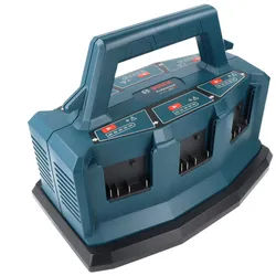 6fach Bosch Ladegerät GAL18V6-80 für Werkzeugakaku 1600A01U9L, für 6x 14,4 - 18,0V Schiebeakkus