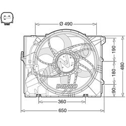 DENSO Kühlerlüfter 12V für BMW 3 1 Z4