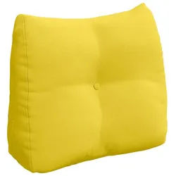 vidaXL Rückenkissen Rücken Kissen Helles Gelb 60 x 24 x 50 cm Stoff, 1-tlg. gelb