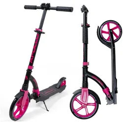 Apollo Cityroller City-Scooter Hurricane, Roller Erwachsene, Cityroller Kinder, höhenverstellbar & klappbar rosa|schwarz