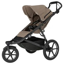 Thule Jogger , Taupe , 69x115x123 cm , Feststellbremse, Federung, 5-Punkte-Gurt, Handbremse, für Babyschale geeignet, Transportsicherung, Einhand-Faltmechanismus, Reflektorstreifen, verstellbare Adapter , Baby on Tour, Kinderwagen, Sportkinderwagen & Babyjogger