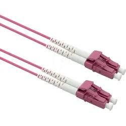 ROLINE 21158615 - LWL Patchkabel, LC Duplex, OM4, 50/125 μm, stahlarmiert, violett