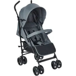 My Baby Lou Buggy , Dunkelgrau , Textil , 51x105x79 cm , EN 1888 , Fußstütze abklappbar, 5-Punkte-Gurt, Doppelbremse, Transportsicherung, mit Tragegriff, abnehmbarer Schutzbügel, auch mit EVA-Rädern erhältlich , Baby on Tour, Kinderwagen, Buggys